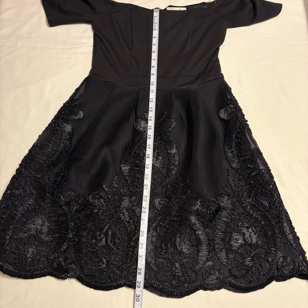 Francesca's Collections black strapless dress, structured bodice, zipper closure - Picture 6 of 9